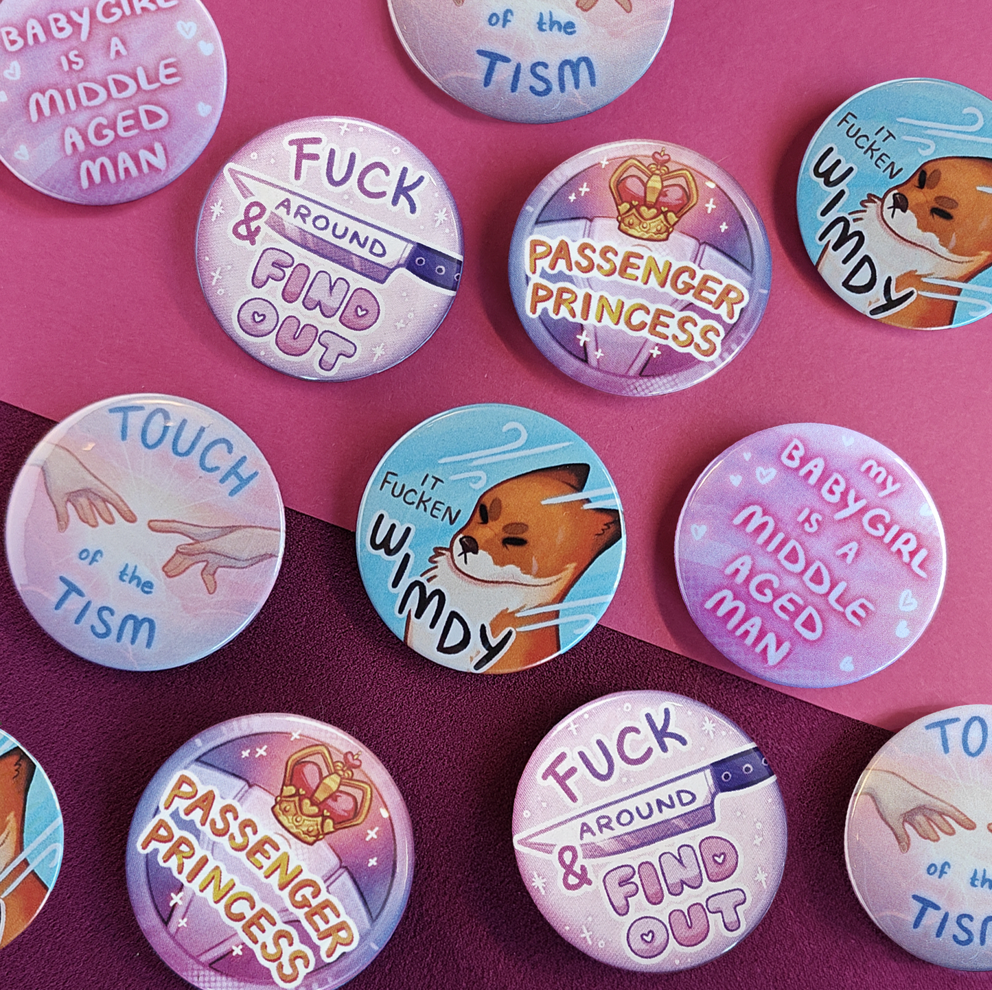 Memes button pins