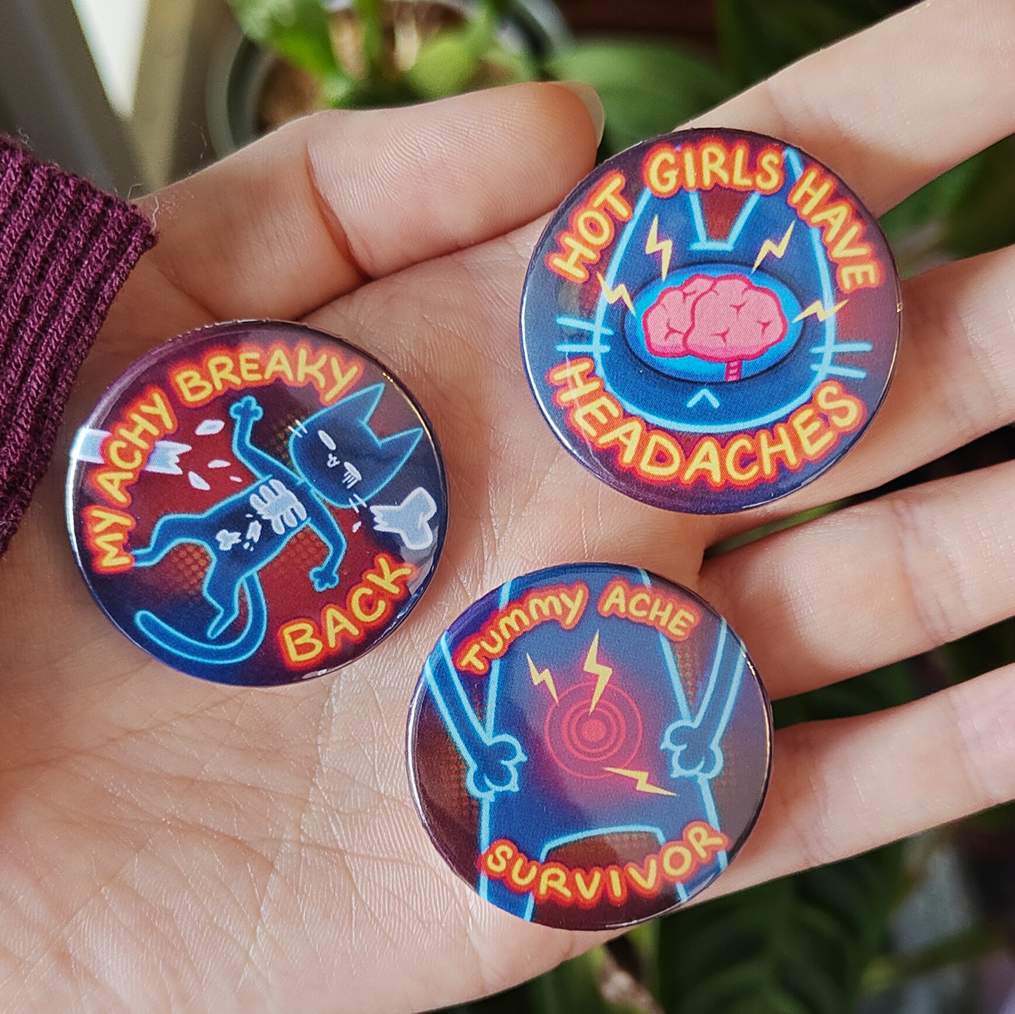 Pain Memes button pins