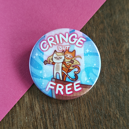 Kitty memes II button pins