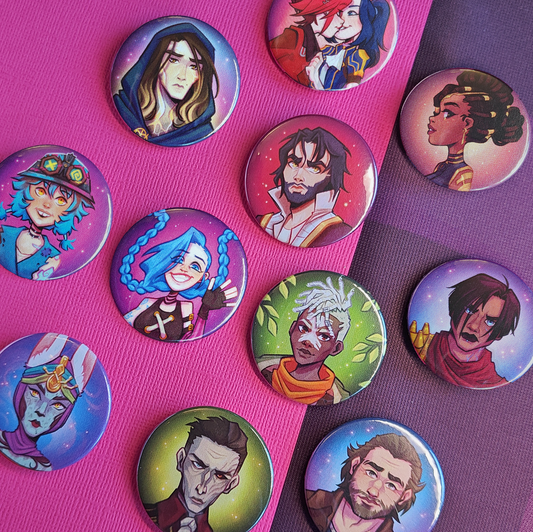 Arcana button pins