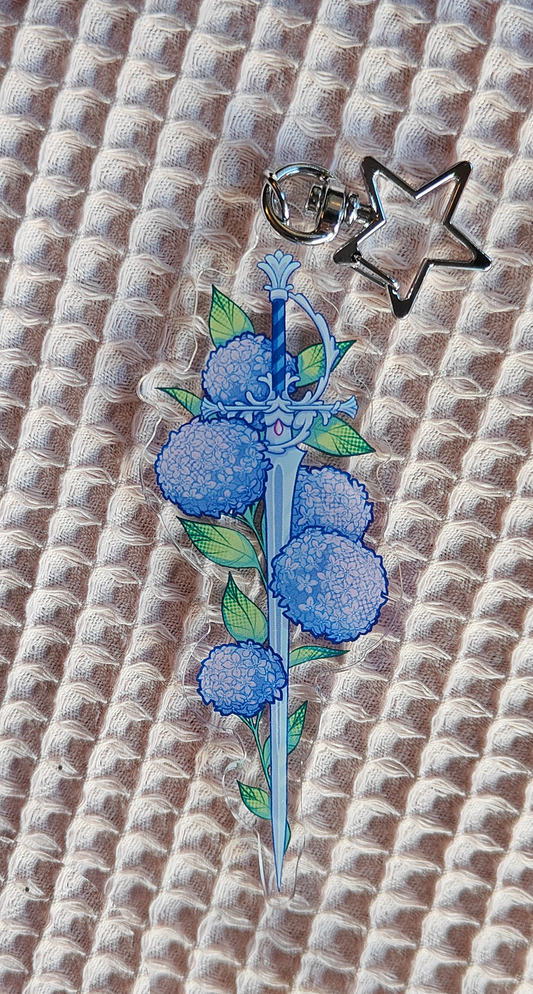 Flower Sword Hydrangea keychain