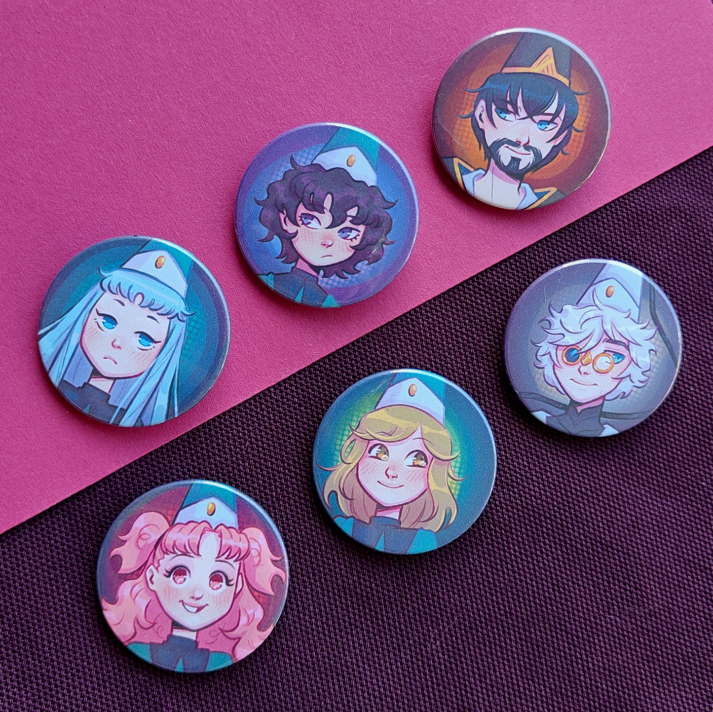 WHA button pins
