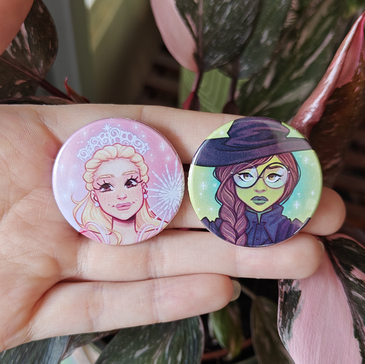 Wick button pins